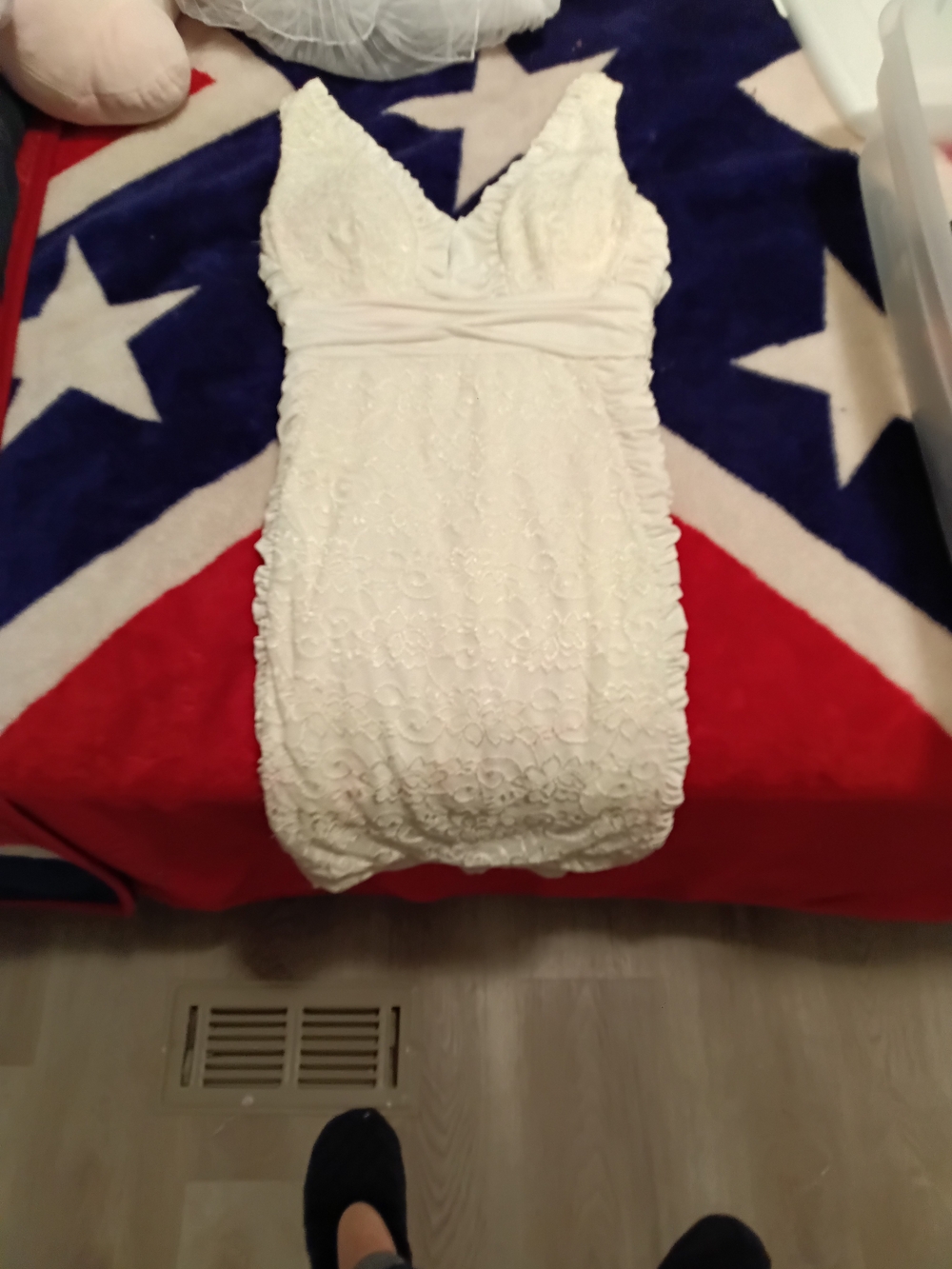 Source Unknown White Lace Mini Dress